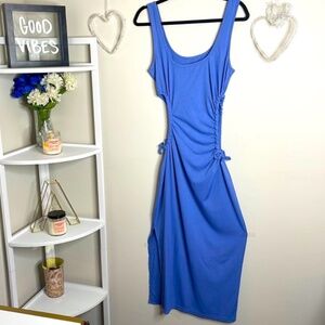 NWOT SHEIN Cut Out Drawstring Dress with Side Split